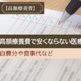 自費分や食事代など、高額療養費で安くならない医療費もあります。